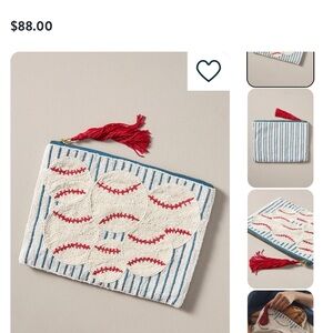 Anthropologie Fiona Medium Beaded Pouch or Clutch